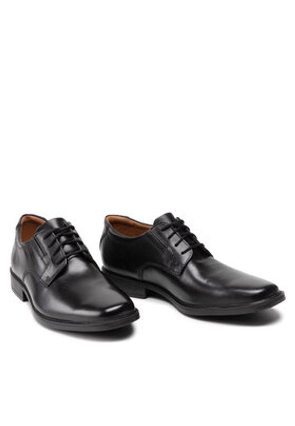 Clarks Półbuty Tilden Plain 261103507 Czarny. Kolor: czarny. Materiał: skóra