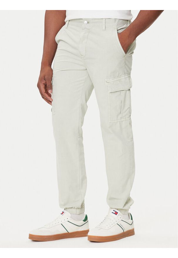 Tommy Jeans Joggery Austin DM0DM21791 Zielony Slim Fit. Kolor: zielony. Materiał: bawełna