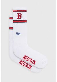 New Era skarpetki męskie kolor biały BOSTON RED SOX. Kolor: biały #1