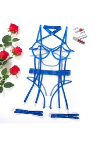 Intica - Body z kompletem na specjalne okazje Aga. Kolor: niebieski. Materiał: materiał