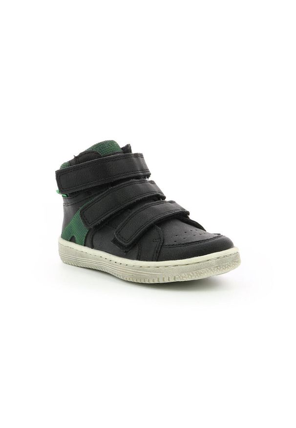 Kickers - Buty miejskie dziecięce KICKERS LOHAN. Kolor: zielony, czarny, wielokolorowy. Sport: turystyka piesza