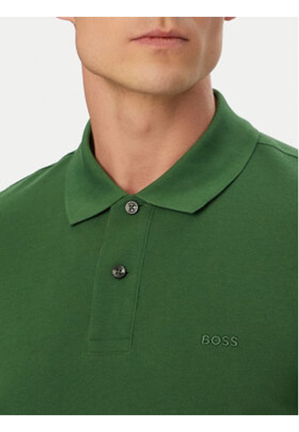 BOSS Polo Pallas 50553564 Zielony Regular Fit. Typ kołnierza: polo. Kolor: zielony. Materiał: bawełna