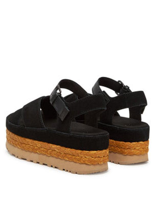 Ugg Espadryle W Aubrey Ankle Strap 1167471 Czarny. Kolor: czarny. Materiał: zamsz, skóra