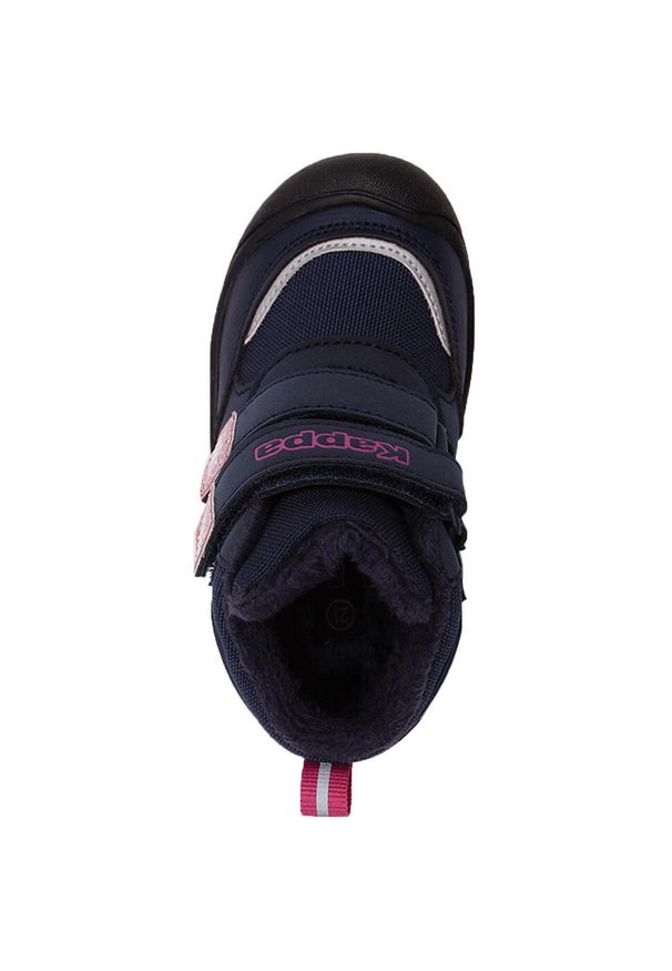 Buty dla dzieci Kappa Flake Tex. Wysokość cholewki: za kostkę. Kolor: wielokolorowy, różowy, niebieski. Materiał: materiał, syntetyk, tkanina. Szerokość cholewki: normalna. Sport: turystyka piesza
