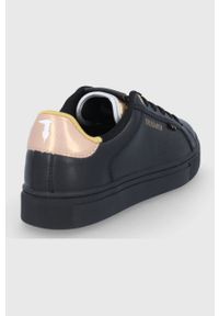 Trussardi Jeans - Trussardi Buty kolor czarny na płaskiej podeszwie. Nosek buta: okrągły. Zapięcie: sznurówki. Kolor: czarny. Materiał: guma. Obcas: na płaskiej podeszwie #5