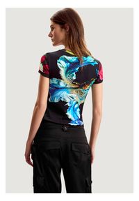 Desigual T-Shirt TS_MULTIFLOWERS_LAC Niebieski Casual Fit. Okazja: na co dzień. Kolor: niebieski. Styl: casual #3