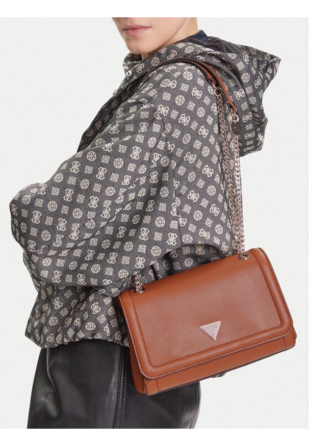 Guess Torebka Noelle II HWZG96 72210 Brązowy. Kolor: brązowy. Materiał: skórzane