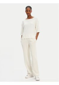 BOSS Bluzka Ottoman 50540029 Écru Relaxed Fit #3