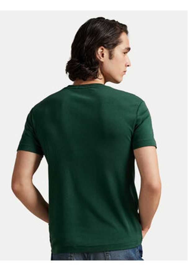 Polo Ralph Lauren T-Shirt 710740727099 Zielony Custom Slim Fit. Typ kołnierza: polo. Kolor: zielony. Materiał: bawełna