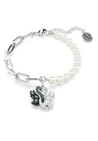 Swarovski Bransoletka Swan 5705720 Biały. Materiał: metalowe. Kolor: biały