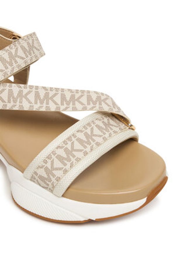 MICHAEL Michael Kors Sandały Bowie Sandal 43S6BWFA1B Kremowy. Kolor: kremowy. Materiał: skóra