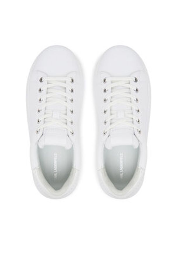 Karl Lagerfeld - KARL LAGERFELD Sneakersy Kapri KL62572A Biały. Kolor: biały. Materiał: skóra