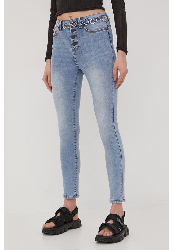Noisy may - Noisy May jeansy damskie high waist. Stan: podwyższony. Kolor: niebieski