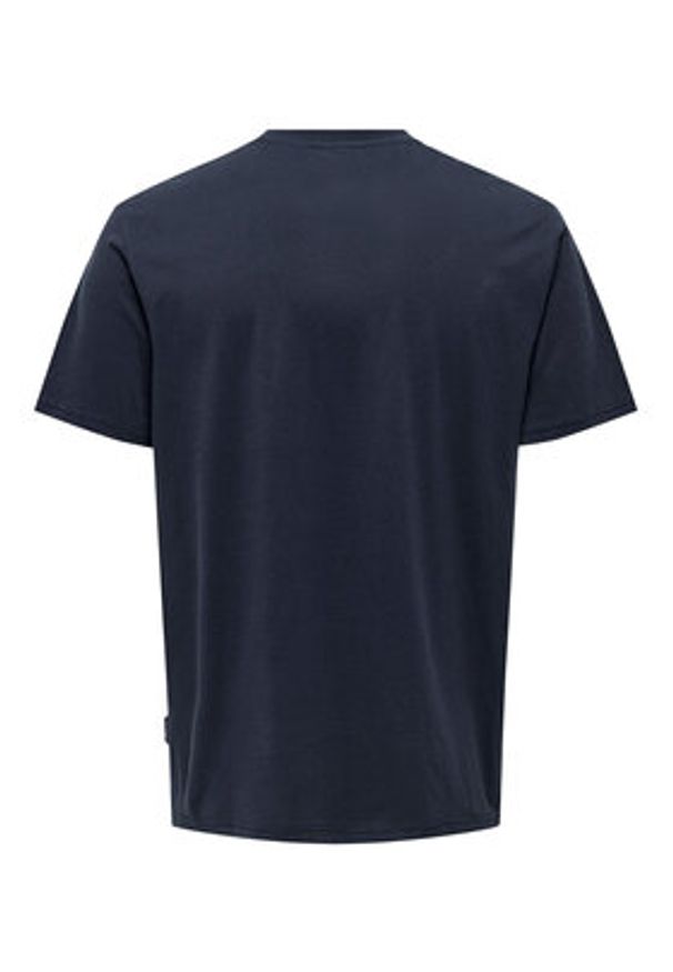 Only & Sons T-Shirt 22027005 Granatowy Regular Fit. Kolor: niebieski. Materiał: bawełna