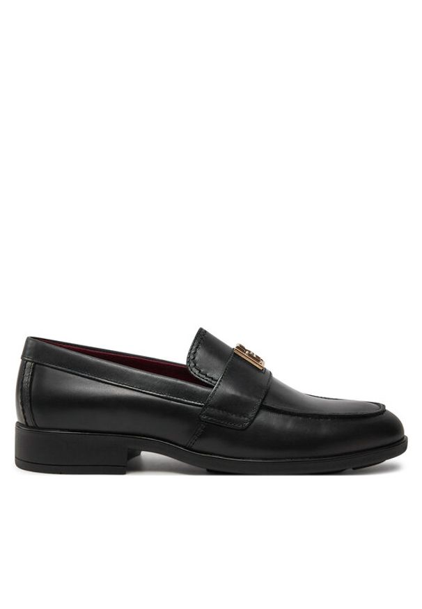 TOMMY HILFIGER - Tommy Hilfiger Lordsy Th Leather Classic Loafer FW0FW07961 Czarny. Kolor: czarny. Materiał: skóra