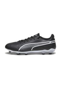 Buty piłkarskie męskie Puma 01 King Pro Fg Ag. Zapięcie: sznurówki. Kolor: czarny, biały, wielokolorowy. Materiał: syntetyk, materiał. Szerokość cholewki: normalna. Sport: piłka nożna