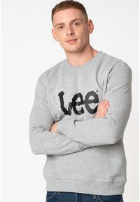 Lee - LEE BASIC CREW LOGO SWS MĘSKA BLUZA REGULAR FIT GREY MELE L80XTJMP #2