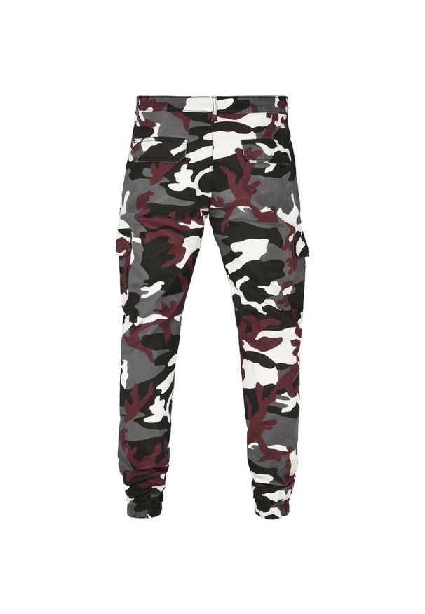 Urban Classics - Spodnie Cargo Męskie Camo 2.0. Kolor: czerwony. Długość: długie