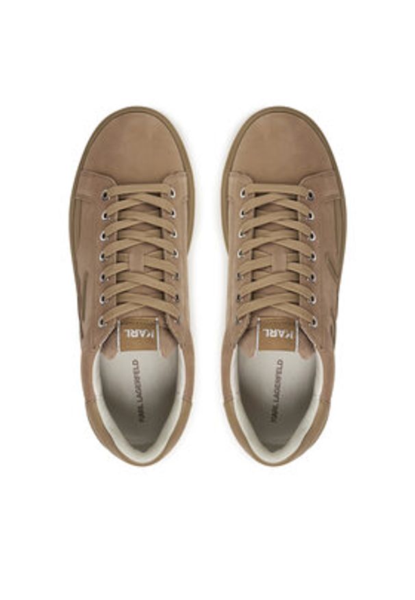 Karl Lagerfeld - KARL LAGERFELD Sneakersy Kapri KL52542F Beżowy. Kolor: beżowy. Materiał: skóra, nubuk