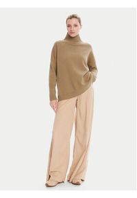 Weekend Max Mara Golf Borgia 2525366112 Beżowy Relaxed Fit. Typ kołnierza: golf. Kolor: beżowy. Materiał: wełna #4