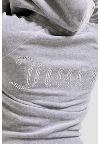 Juicy Couture - JUICY COUTURE Szara damska bluza Madison Hoodie, Rozmiar L. Typ kołnierza: kaptur. Kolor: szary. Materiał: materiał, elastan, poliester. Wzór: aplikacja. Styl: elegancki #3