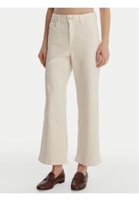 Marella Spodnie materiałowe Hobby 2615131271 Écru Straight Fit. Materiał: bawełna #1