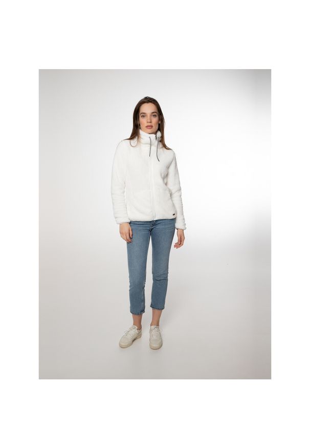 Bluza polarowa rozpinana damska Protest RIRI. Kolor: biały. Materiał: polar. Sezon: zima. Sport: outdoor, narciarstwo