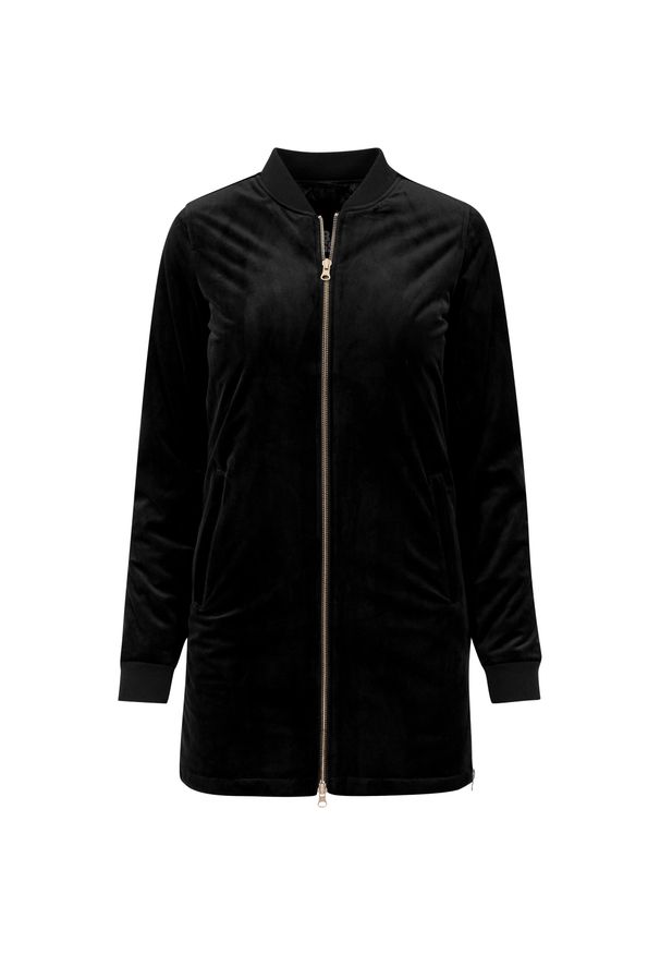 Urban Classics - Parka dla kobiet Urban Classic long velvet. Okazja: na co dzień. Kolor: czarny. Materiał: welur. Długość: długie. Sezon: zima. Styl: casual