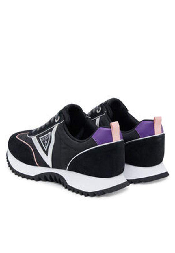 Guess Sneakersy FLTBAI SUE12 Czarny. Kolor: czarny. Materiał: zamsz, skóra