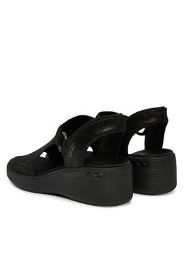 skechers - Skechers Sandały Martha Stewart: Pier-Lite - Park Path 188001/BBK Czarny. Kolor: czarny. Materiał: materiał