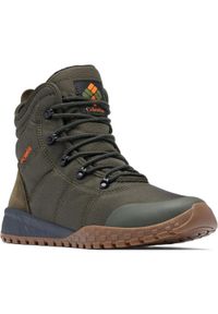 columbia - Buty Sneakersy Męskie Columbia Fairbanks Waterproof. Kolor: zielony. Technologia: Omni-Heat (Columbia). Sezon: zima