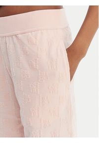 Hugo - HUGO Spodnie dresowe Monogram 50556809 Różowy Regular Fit. Kolor: różowy. Materiał: bawełna #5