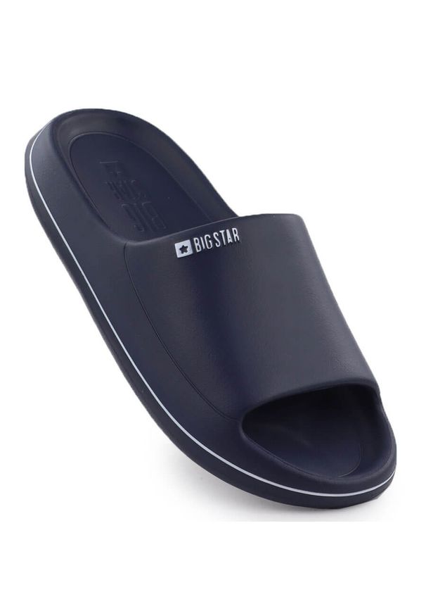 Big-Star - Klapki basenowe plażowe granatowe Big Star SS274424. Okazja: na plażę. Kolor: niebieski. Materiał: tworzywo sztuczne. Styl: casual