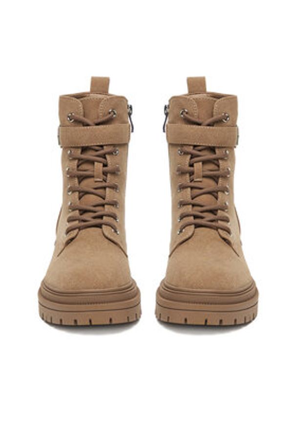 DeeZee Trzewiki 60120-11 Beżowy. Kolor: beżowy. Materiał: materiał