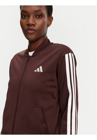 Adidas - adidas Dres Essentials 3-Stripes JD2683 Brązowy Regular Fit. Kolor: brązowy. Materiał: syntetyk