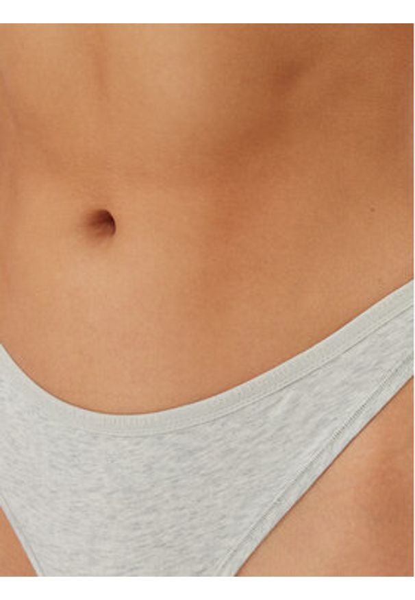 TOMMY HILFIGER - Tommy Hilfiger Stringi UW0UW05741 Szary. Kolor: szary. Materiał: bawełna