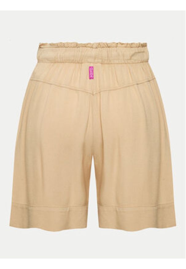 Deha Bermudy A00637 Beżowy Regular Fit. Kolor: beżowy. Materiał: wiskoza