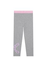 Kenzo kids - Kenzo Kids Legginsy K14209 Szary Slim Fit. Kolor: szary. Materiał: bawełna #3