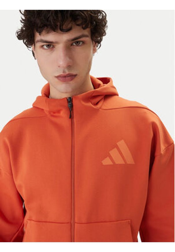 Adidas - adidas Bluza Z.N.E. KE4679 Pomarańczowy Regular Fit. Kolor: pomarańczowy. Materiał: bawełna