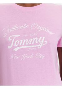 Tommy Jeans T-Shirt Essential DW0DW21404 Różowy Regular Fit. Kolor: różowy. Materiał: bawełna #3