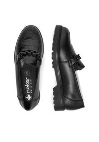 Rieker Loafersy 45561-01 Czarny. Kolor: czarny. Materiał: skóra #4