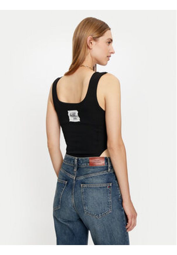 ViCOLO Body TS0377 Czarny Slim Fit. Kolor: czarny. Materiał: bawełna