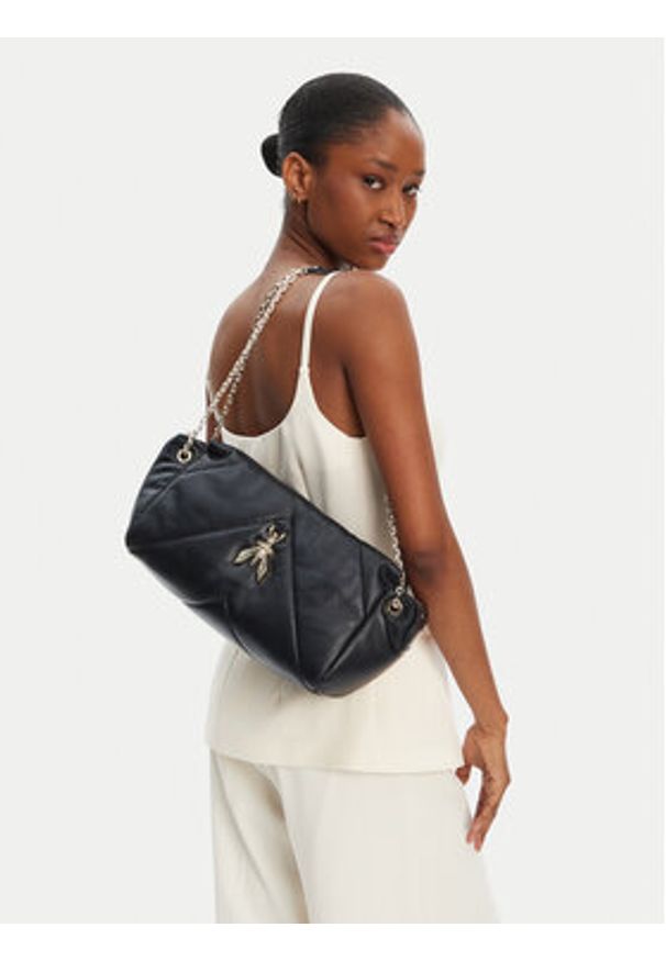 Patrizia Pepe Torebka 8B0197/L113 Czarny. Kolor: czarny. Materiał: skórzane