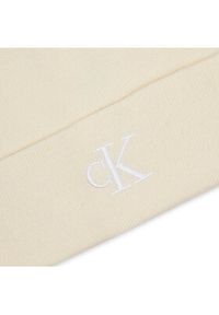Calvin Klein Jeans Czapka Monogram Embro Beanie K60K612319 Écru. Materiał: materiał
