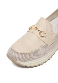 Rieker Półbuty N7455-60 Beżowy. Kolor: beżowy. Materiał: materiał #5