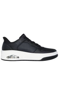 skechers - Buty męskie Skechers Slip-ins: Uno Court - Acacia 183151BLK - czarne. Okazja: na co dzień. Zapięcie: sznurówki. Kolor: czarny. Materiał: materiał, skóra, guma. Szerokość cholewki: normalna. Model: Skechers Sport