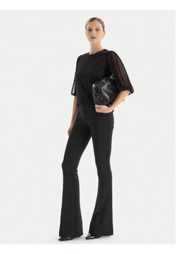 TwinSet - TWINSET Bluzka 252TT2310 Czarny Regular Fit. Kolor: czarny. Materiał: bawełna