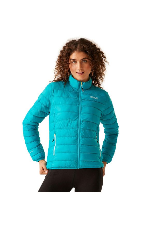 Regatta - Kurtka ocieplana damska Hillpack II. Kolor: niebieski. Materiał: poliamid, puch. Sport: turystyka piesza