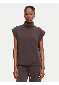 Guess Bluza V6YQ18 K4318 Brązowy Regular Fit. Kolor: brązowy. Materiał: syntetyk #1