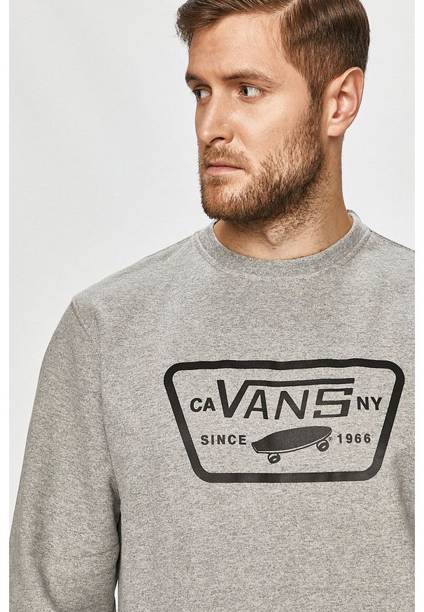Vans - Bluza. Okazja: na co dzień. Kolor: szary. Wzór: nadruk. Styl: casual